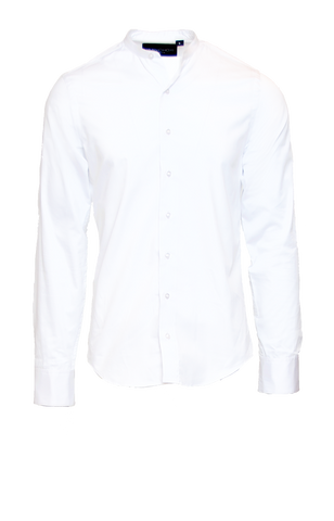 CRISP WHITE FITTED COTTON DRESS HENLEY