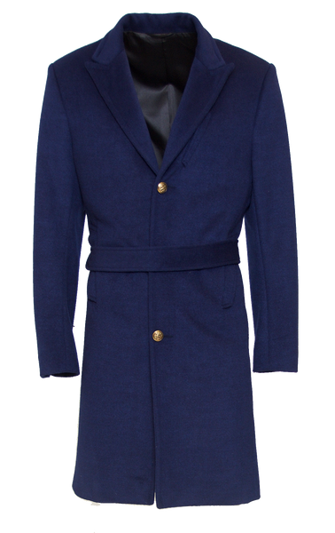 DEEP NAVY FITTED 6X6 BUTTON DOUBLE BREASTED WOOL PEACOAT W/ GOLD HARDWARE
