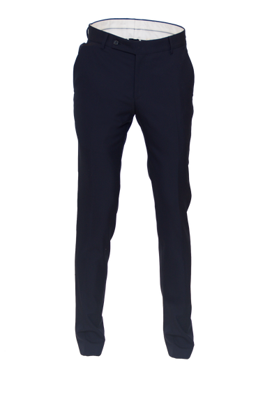 DEEP NAVY FITTED WOOL SUIT TROUSER