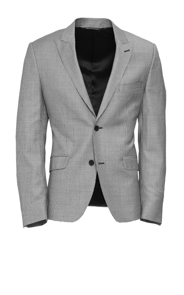 HOUNDSTOOTH FITTED 2-BUTTON SINGLE BREASTED WOOL SUIT JACK
