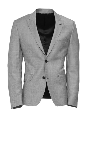 HOUNDSTOOTH FITTED 2-BUTTON SINGLE BREASTED WOOL SUIT JACK