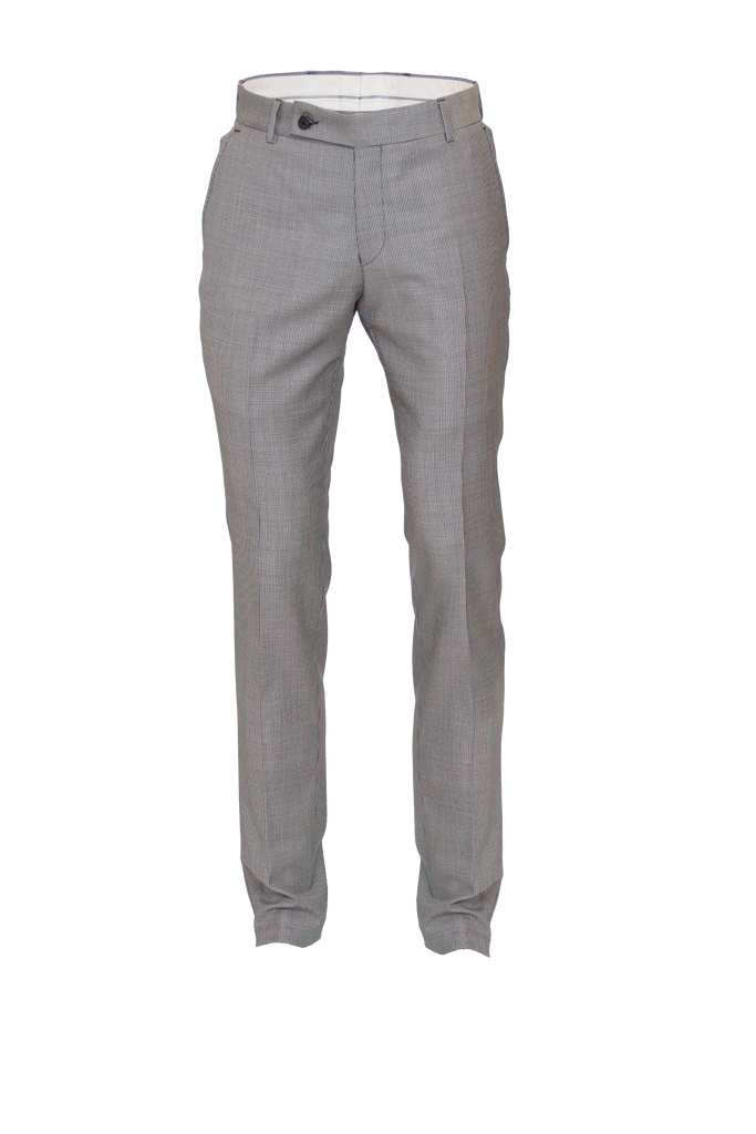 HOUNDSTOOTH FITTED WOOL DRESS TROUSER