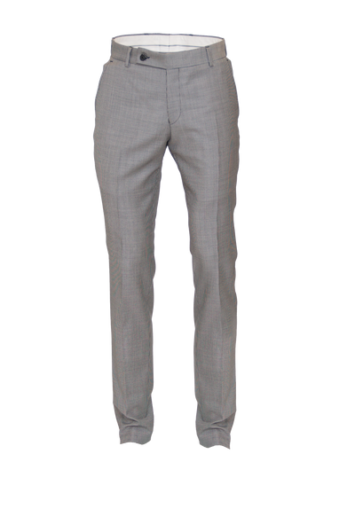 HOUNDSTOOTH FITTED WOOL DRESS TROUSER