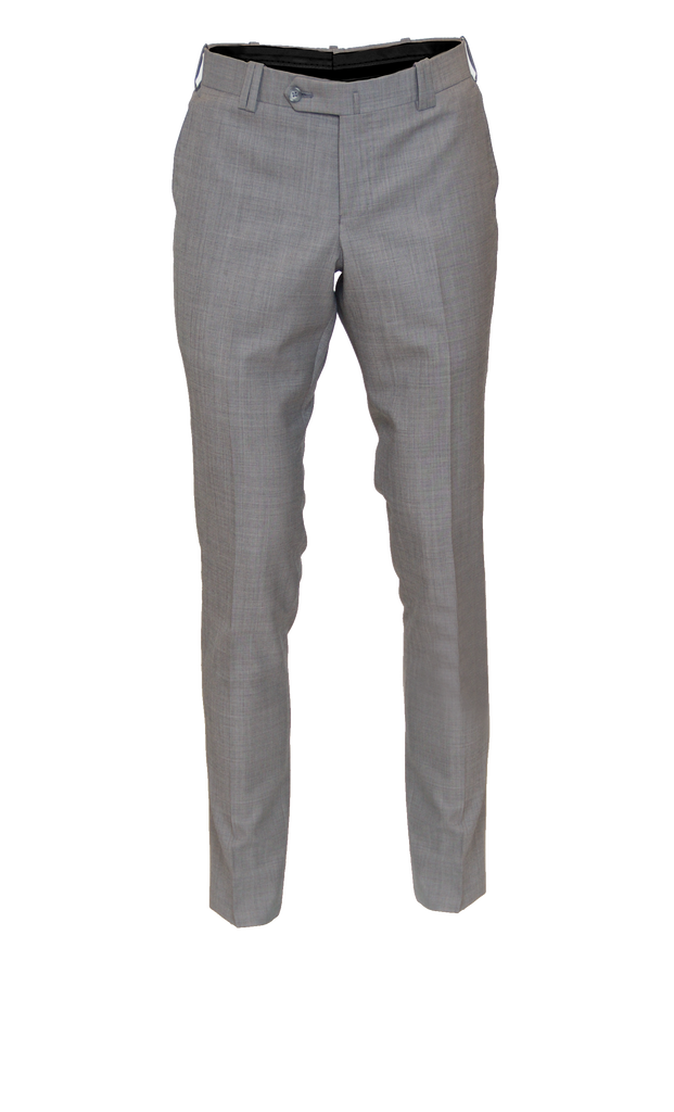 LIGHT GREY FITTED WOOL SUIT TROUSER